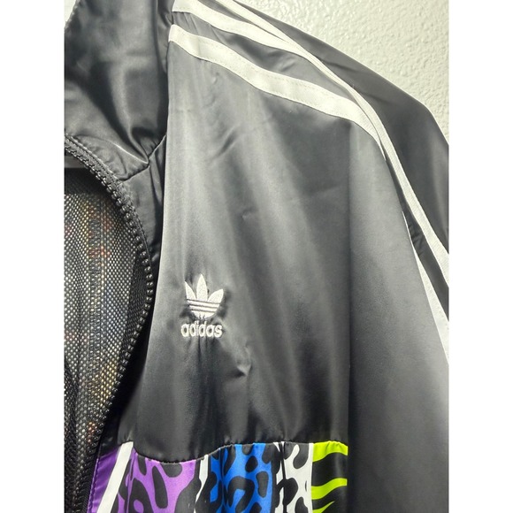Adidas x Rich Mnisi Track Jacket Multicolor Animal Print Cropped Windbreaker M - Picture 10 of 15